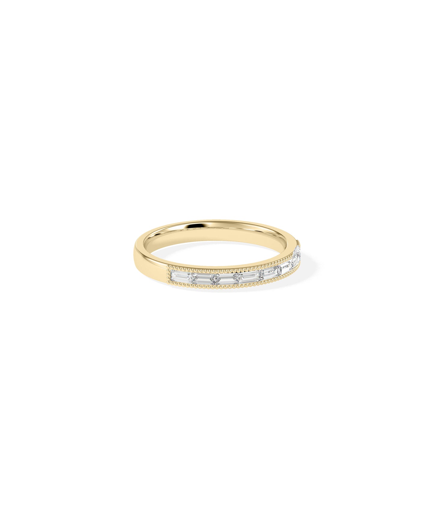 Diamond Baguette Channel Set Band Ring | Everyday Jewelry Channel Set Ring