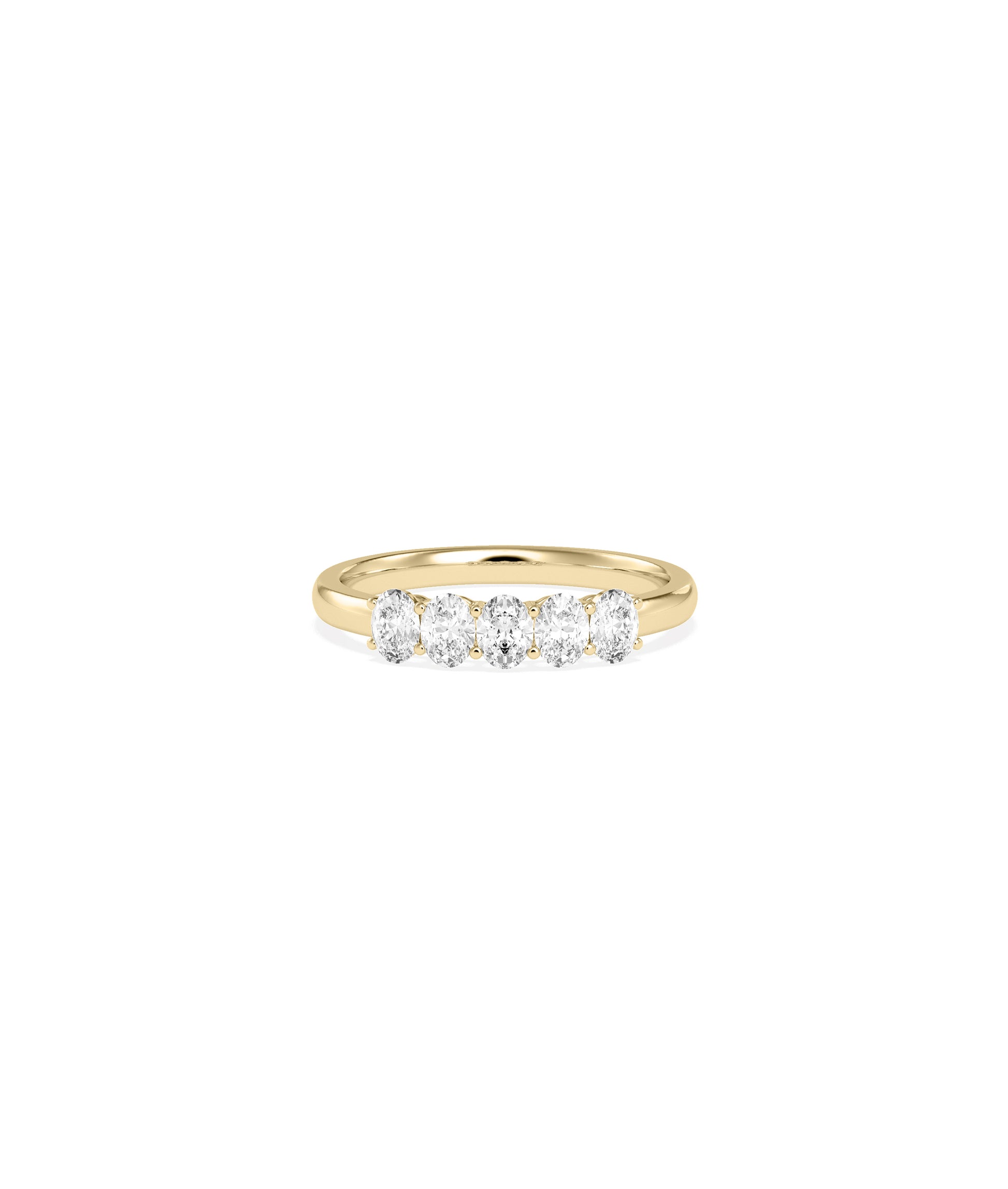 5 Stone Oval Diamond Band Ring | Elegant Diamond Rings For Women