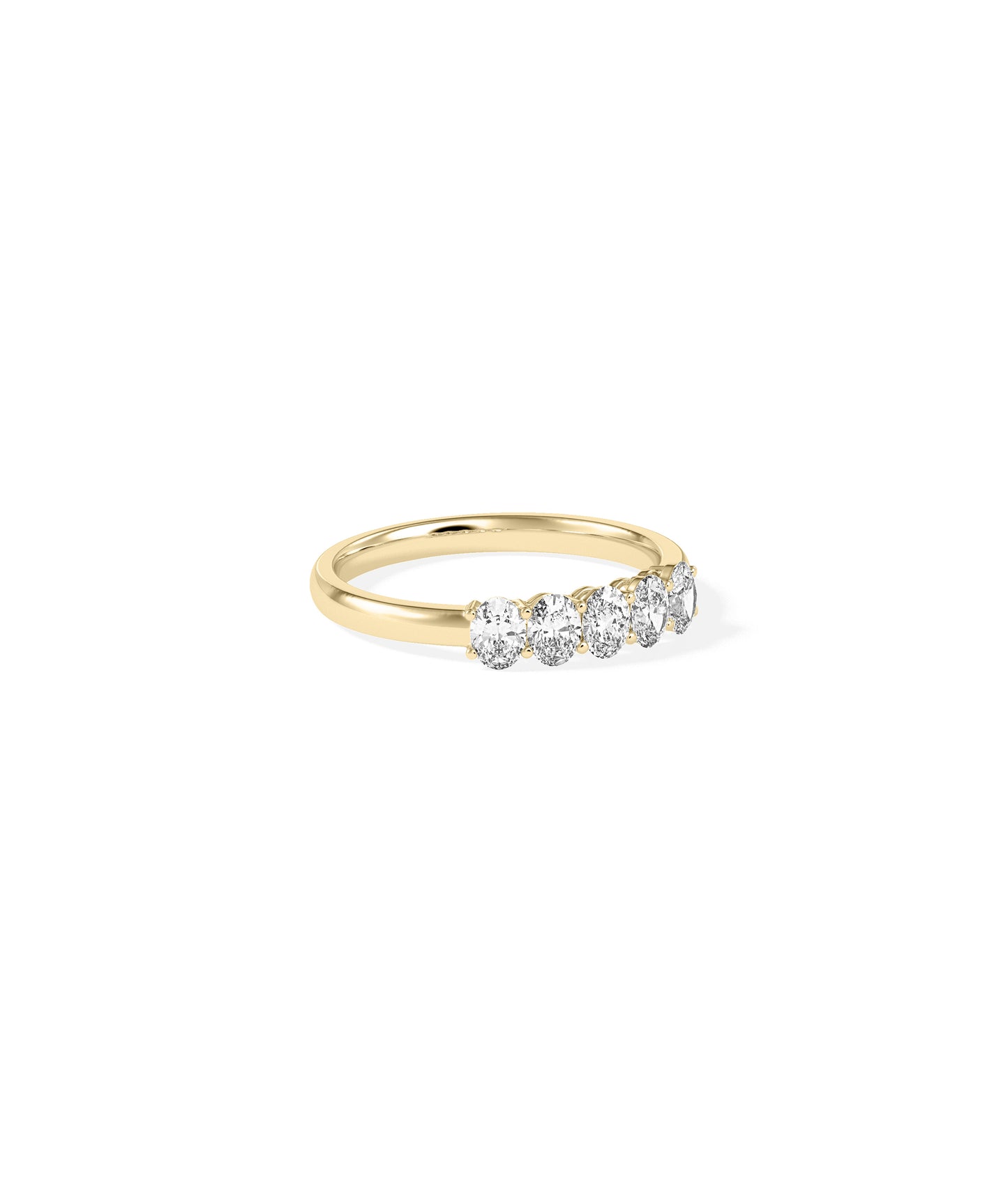 5 Stone Oval Diamond Band Ring | Elegant Diamond Rings For Women