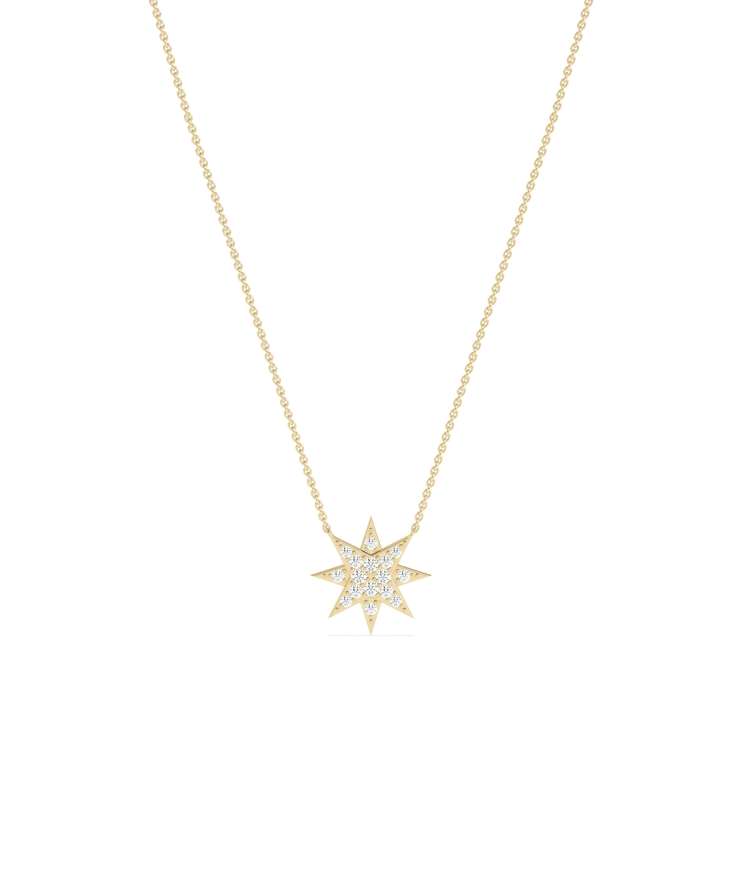 Diamond Pave Star Necklace