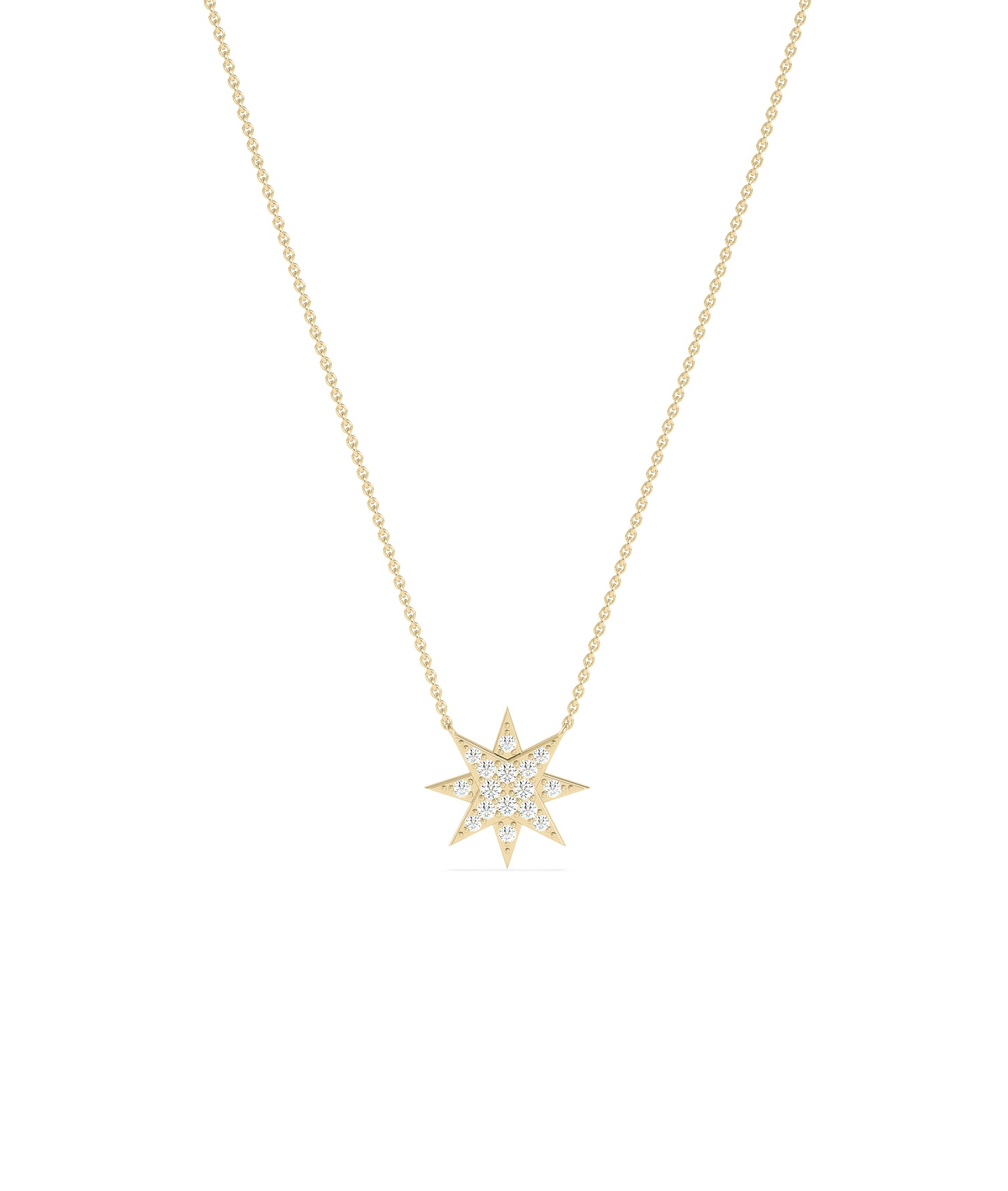 Diamond Pave Star Necklace