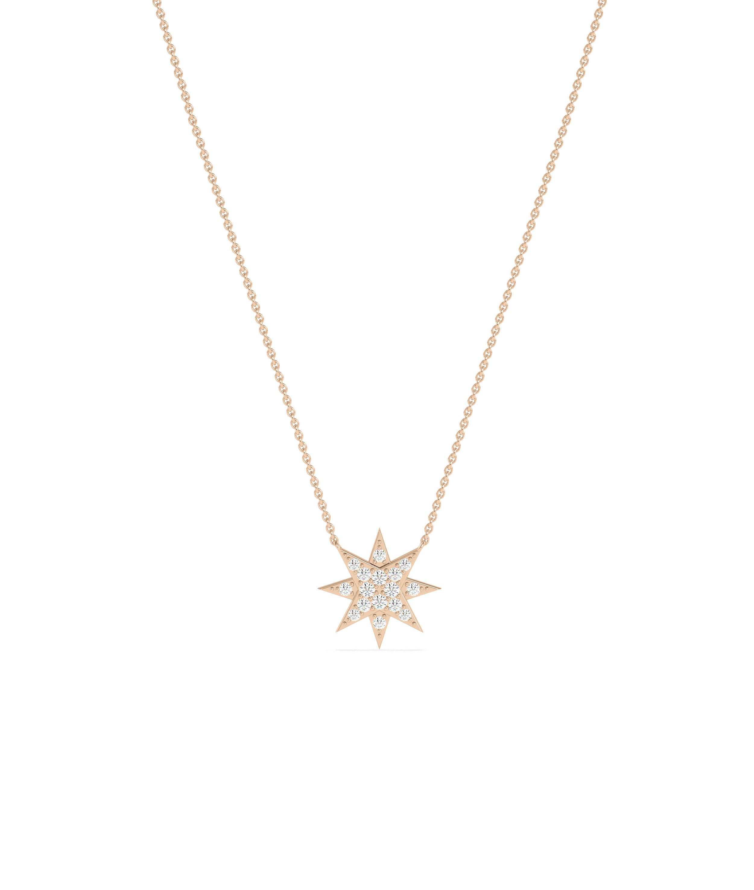 Diamond Pave Star Necklace