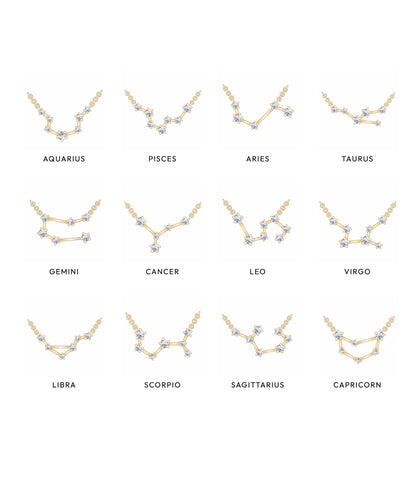 Diamond Zodiac Constellation Necklace