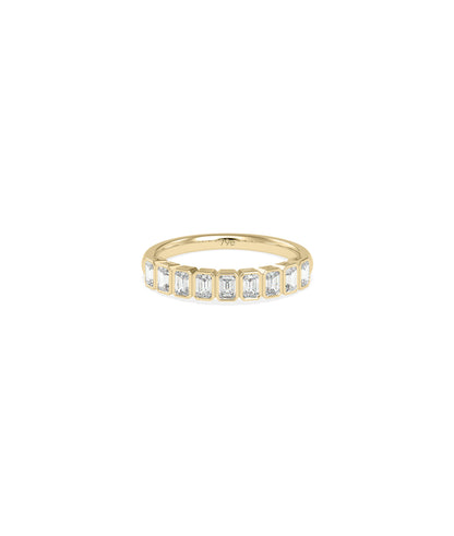 Emerald Cut Half Band Ring