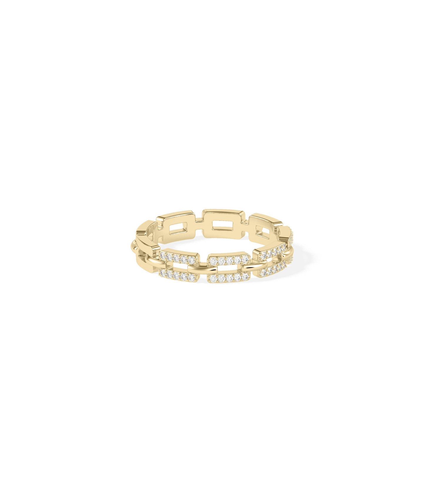 Diamond Link Eternity Ring | 14k Gold Engagement Ring