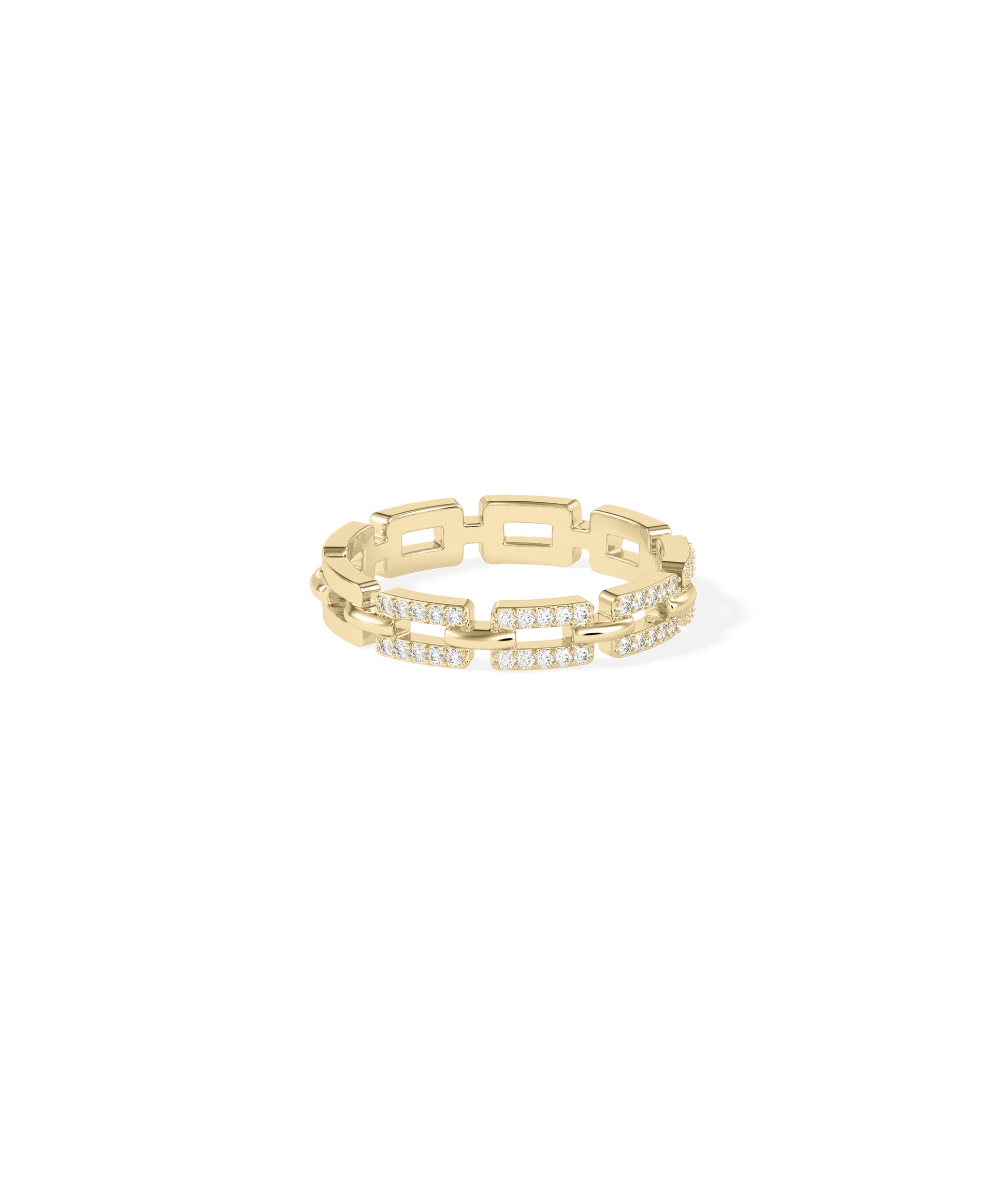 Diamond Link Eternity Ring | 14k Gold Engagement Ring