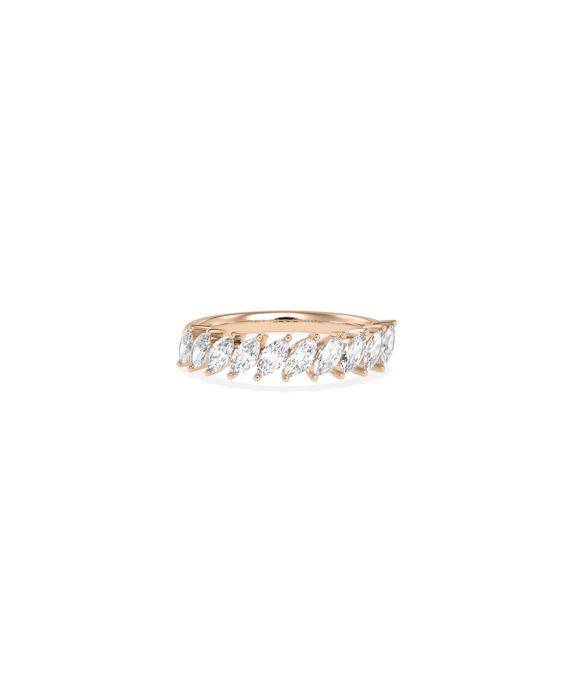 Diamond Marquise Band Ring | 14k Gold Diamond Band