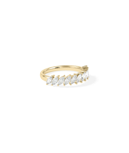 Diamond Marquise Band Ring | 14k Gold Diamond Band