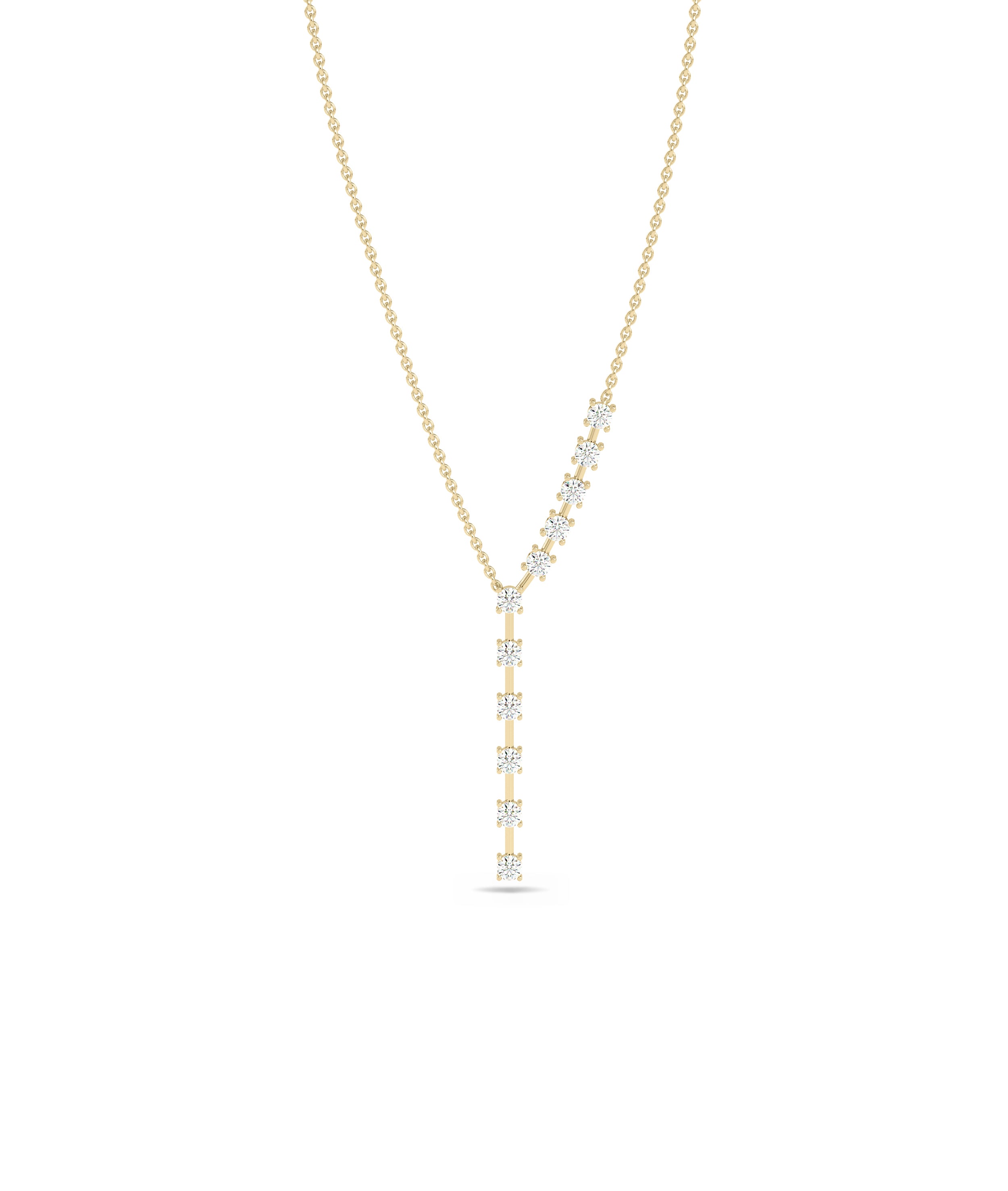 Diamond Studded Y Shape Necklace