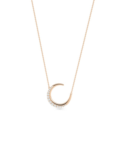 Crescent Moon Diamond Necklace - Perfect Everyday Jewelry