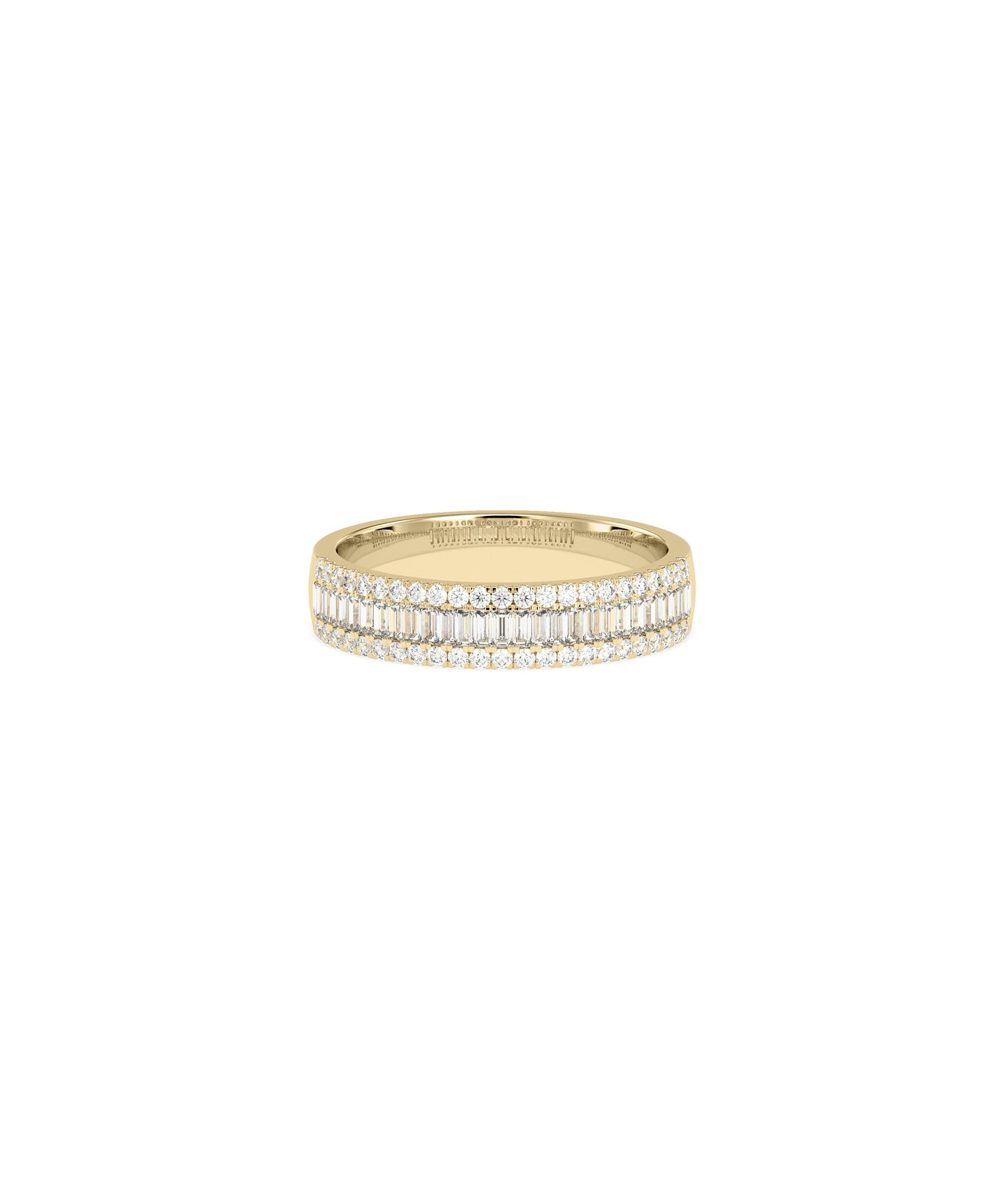 Diamond Baguette and Line Band Ring