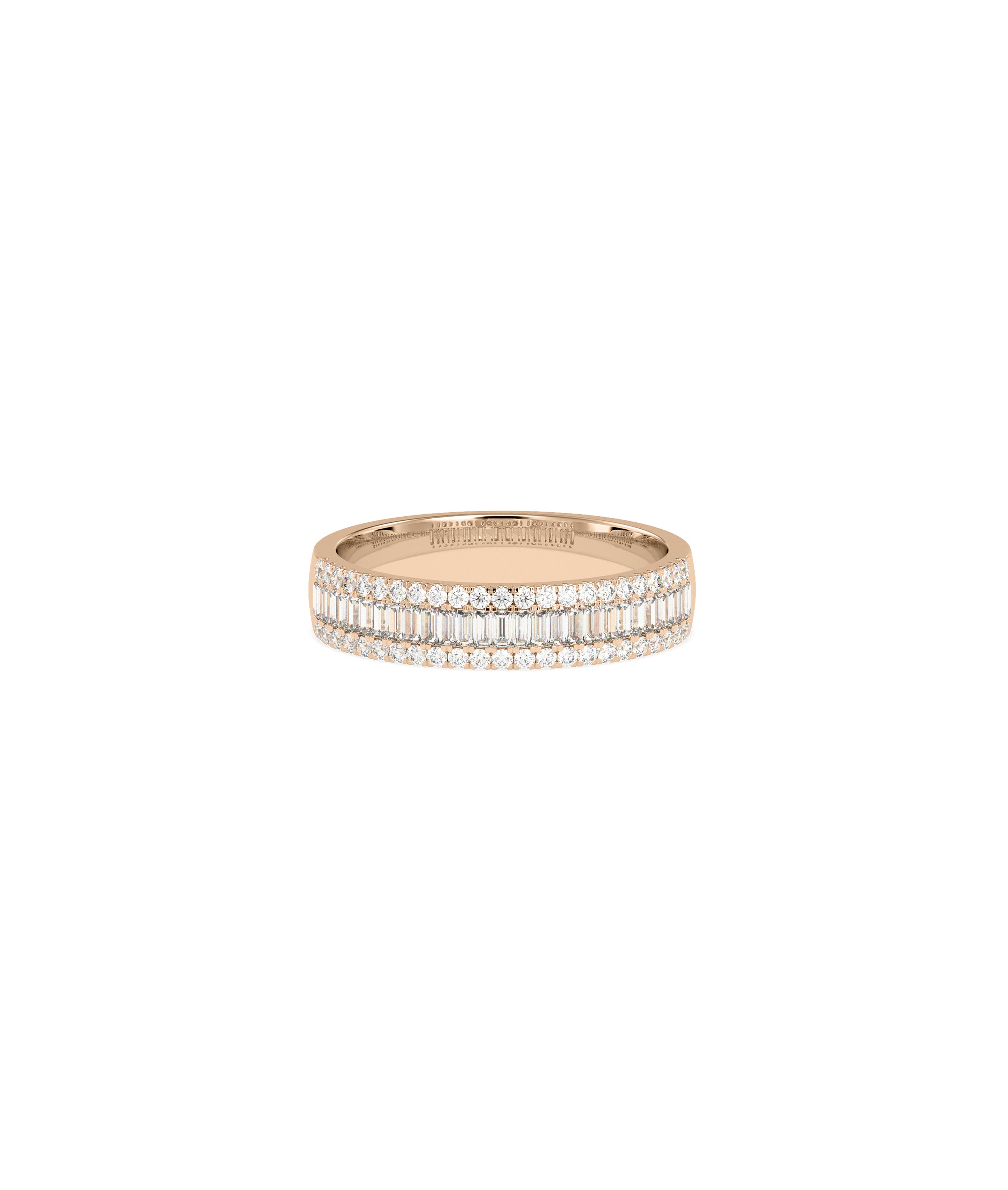 Diamond Baguette and Line Band Ring