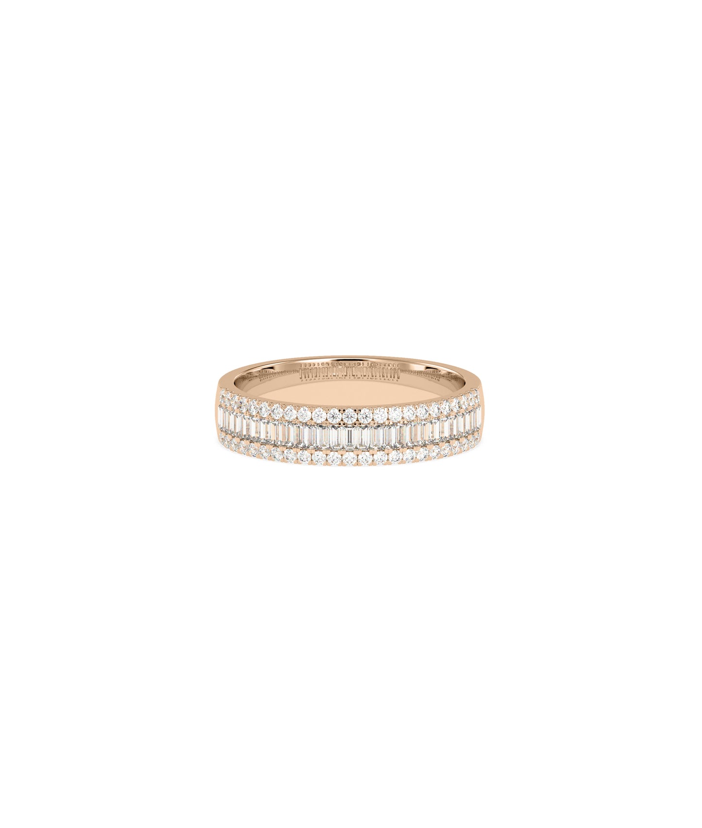 Diamond Baguette and Line Band Ring