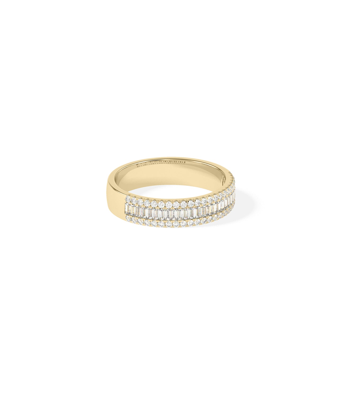 Diamond Baguette and Line Band Ring