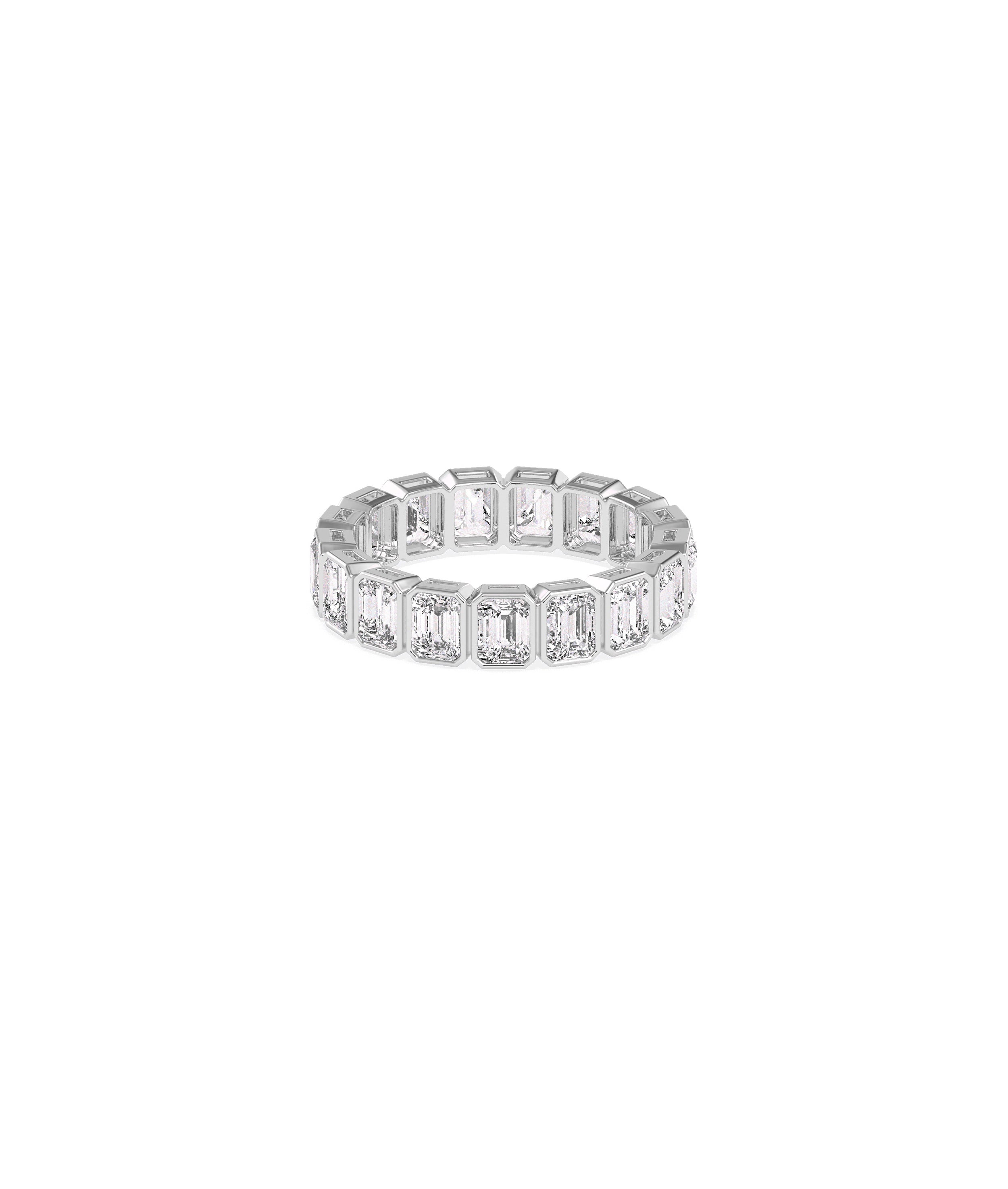 Emerald Cut Eternity Band Ring