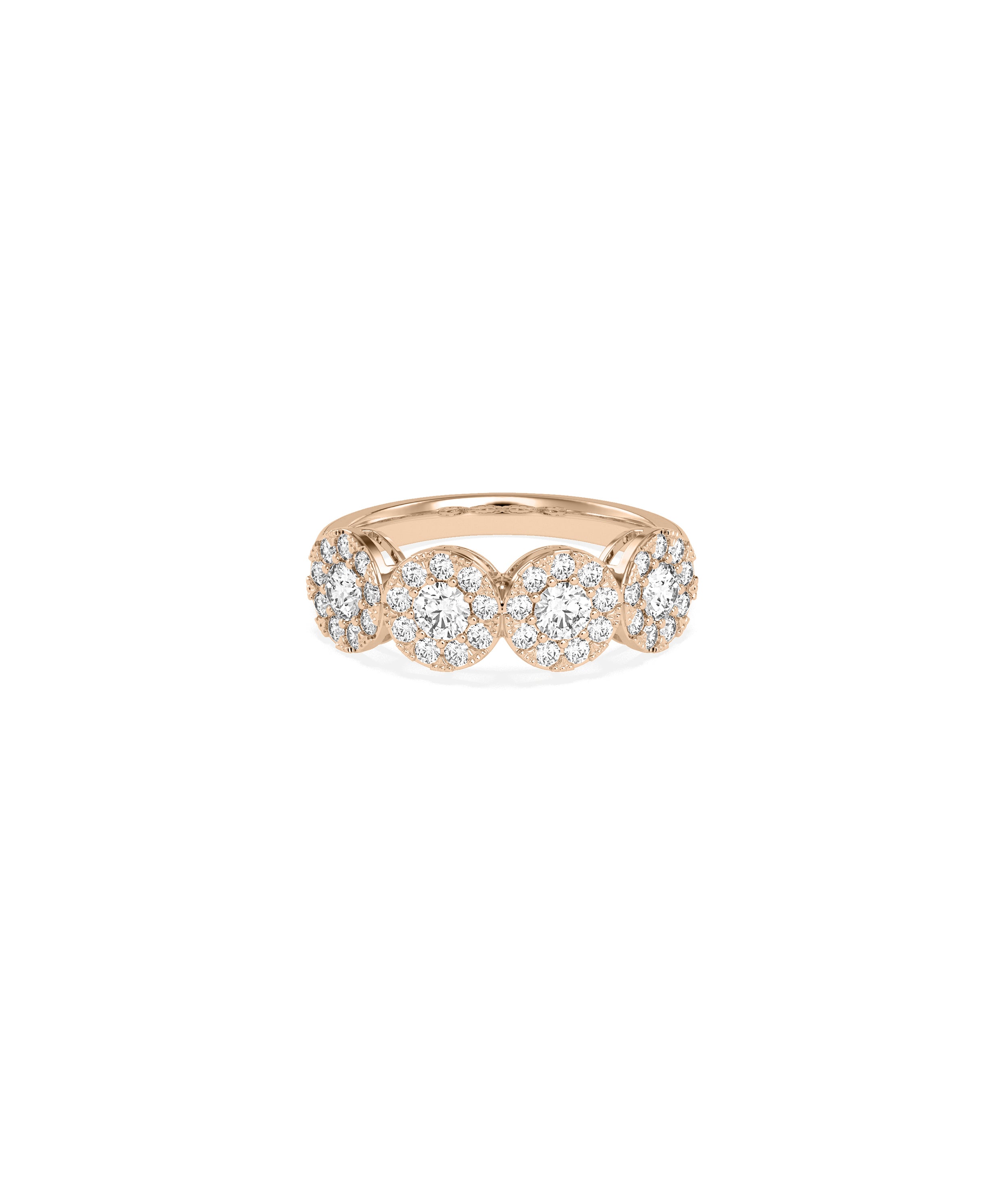 Diamond Cluster Round Band Ring