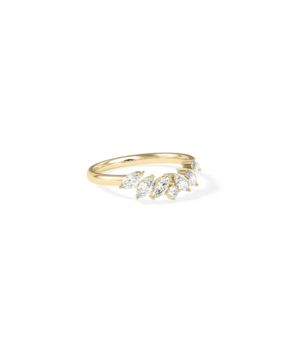 Curved Multi-Shape Diamond Band Ring - Unique Diamond Band Ring Design