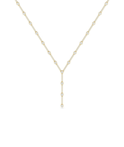 Diamond Y Necklace | Diamond Necklace