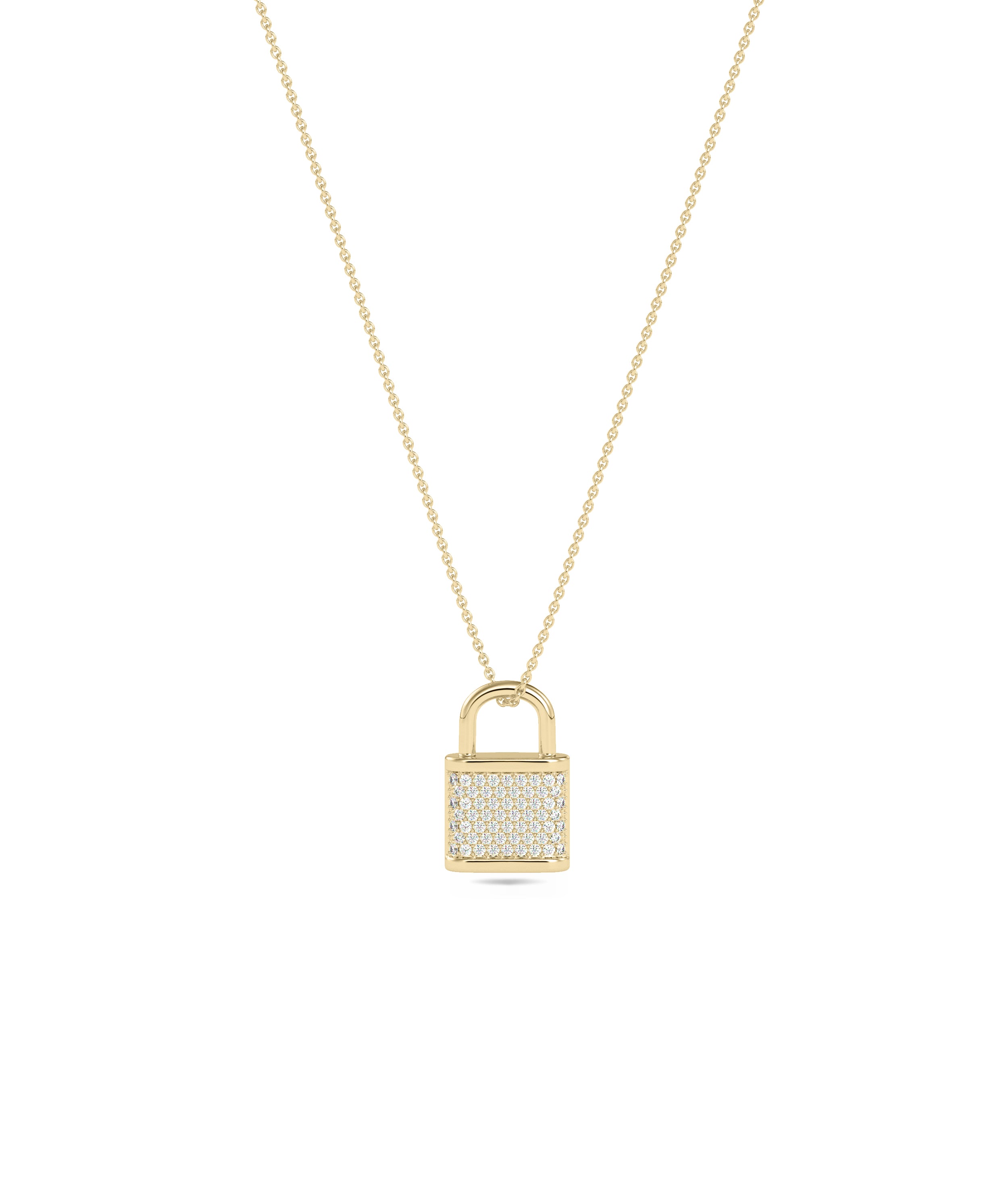 Diamond Pave Lock Charm