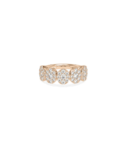 Diamond Cluster Oval Band Ring