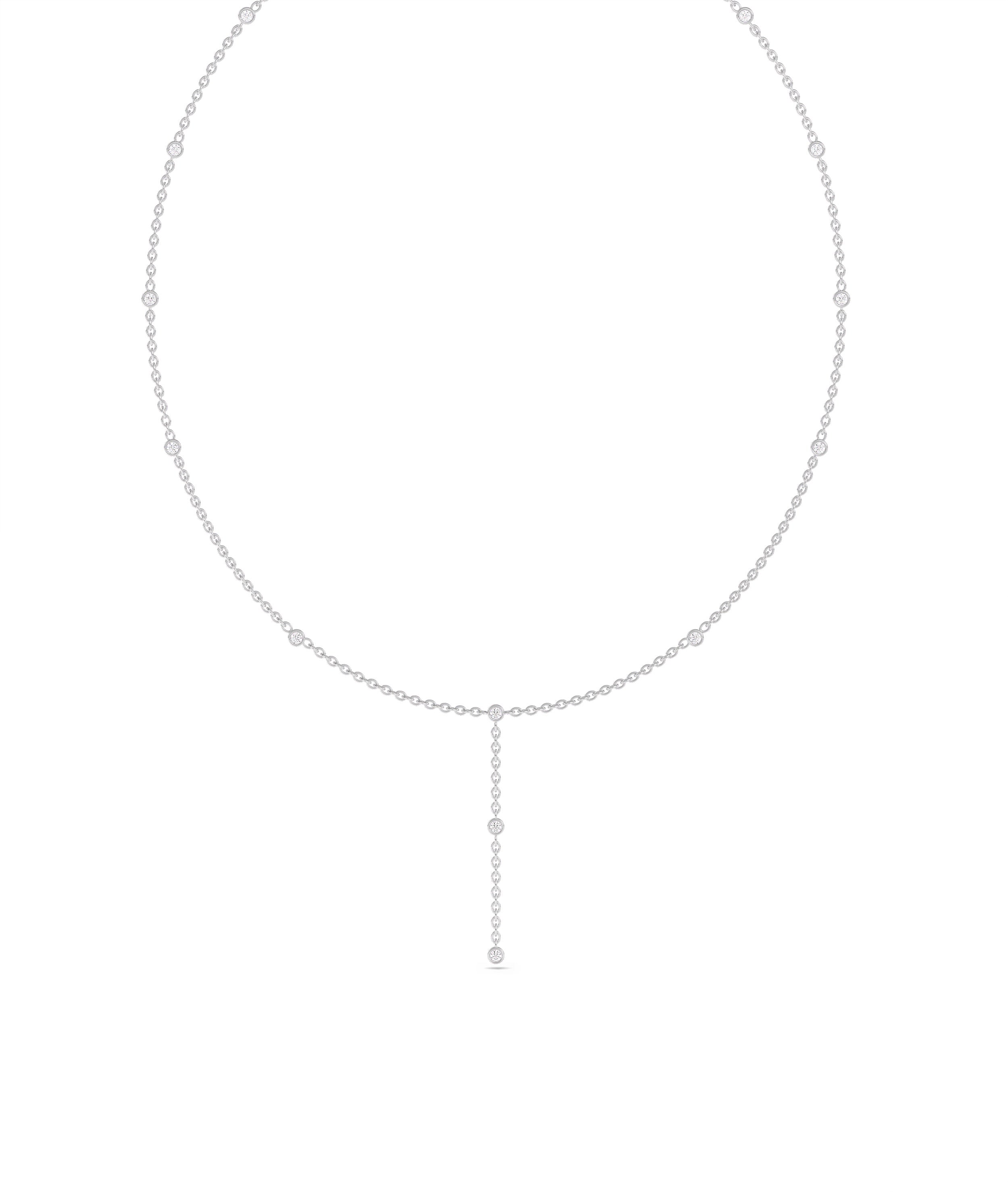 Diamond Station Necklace | Everyday Jewelry