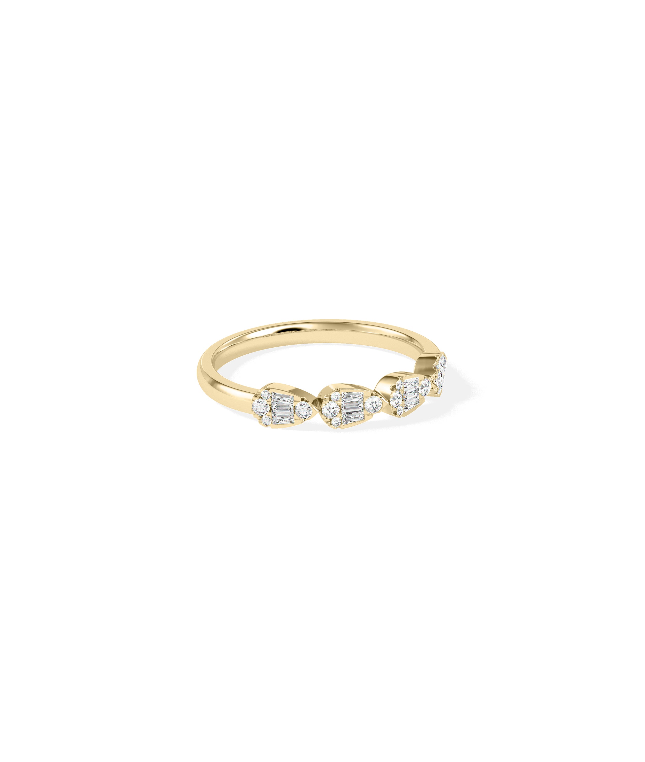 Diamond Cluster Pear Shape Band Ring