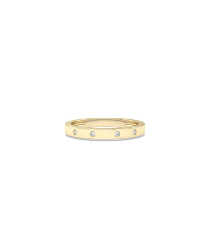 "Diamond Bezel Station Band Ring | Elegant Diamond Band Ring"