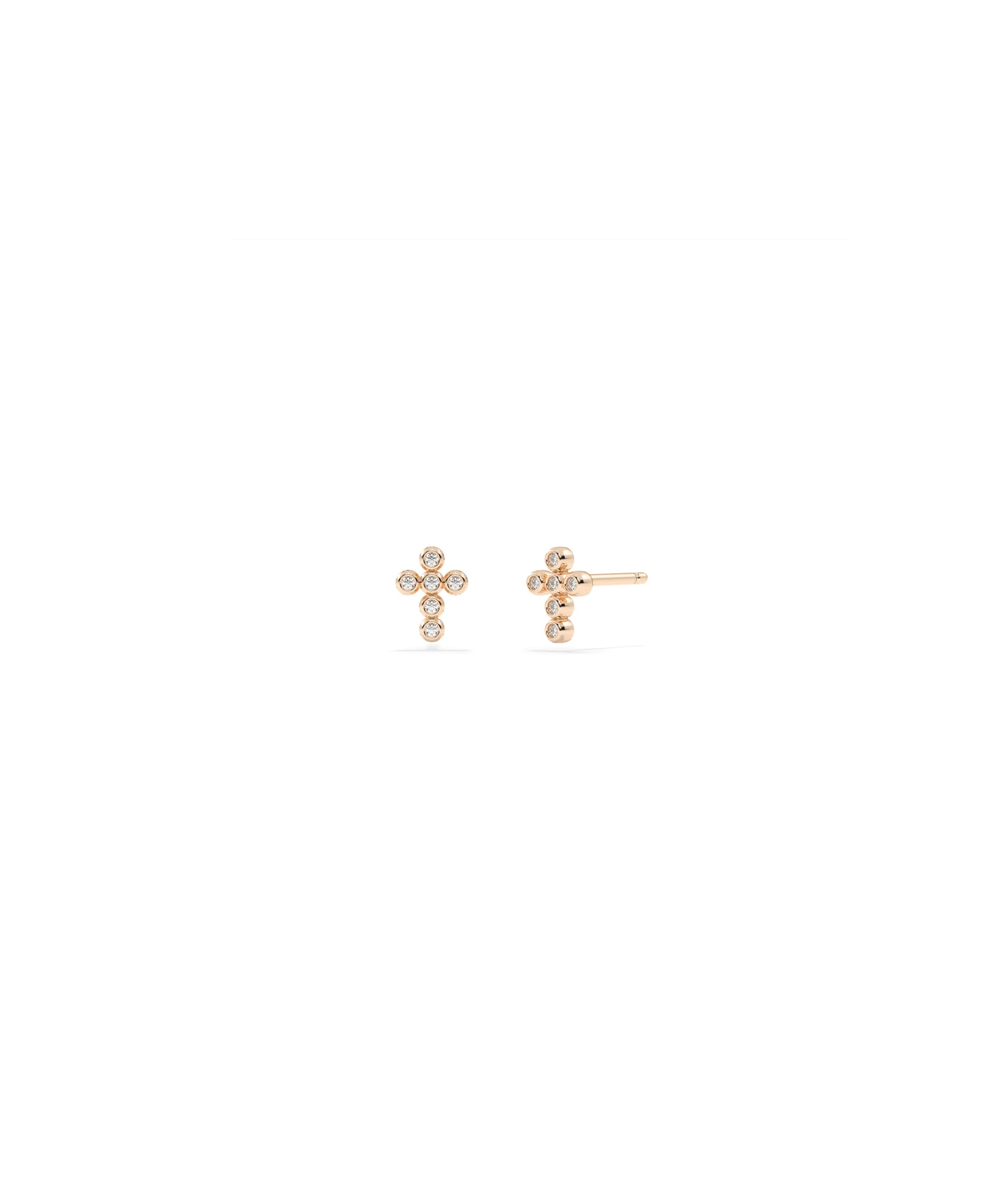 Diamond Cross Stud Earring- everyday jewelry