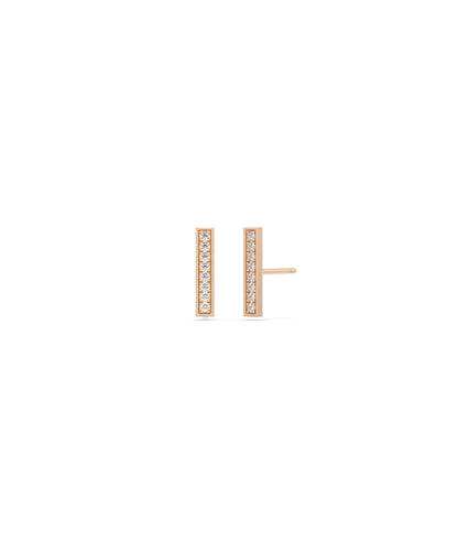 Diamond Bar Stud Earring