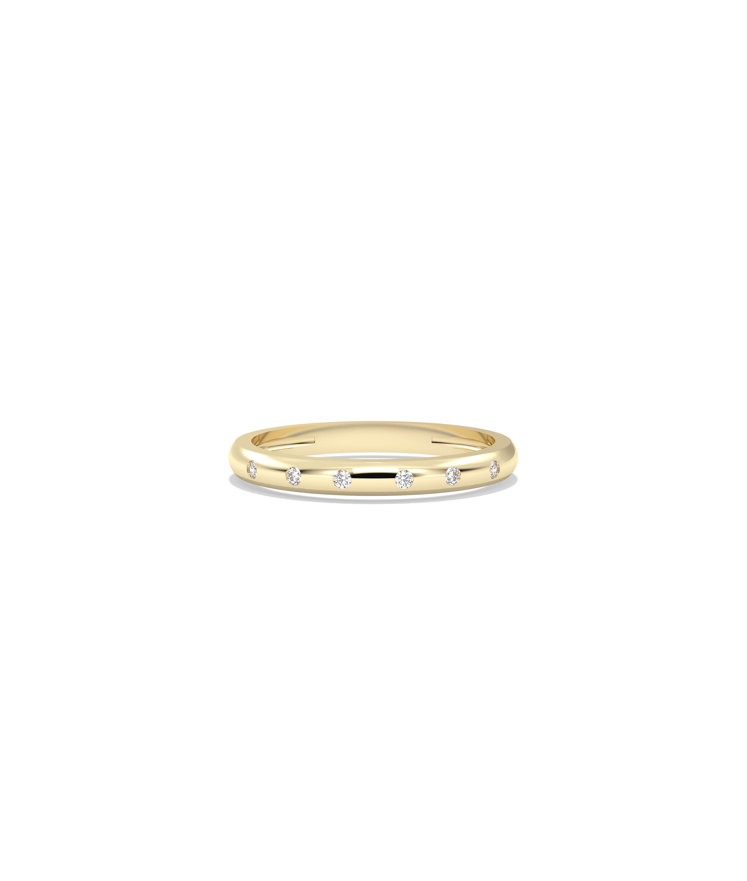 Diamond Bezel Station Band Ring