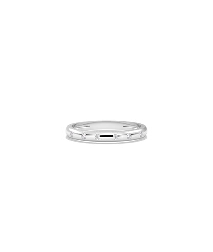 Diamond Bezel Station Band Ring