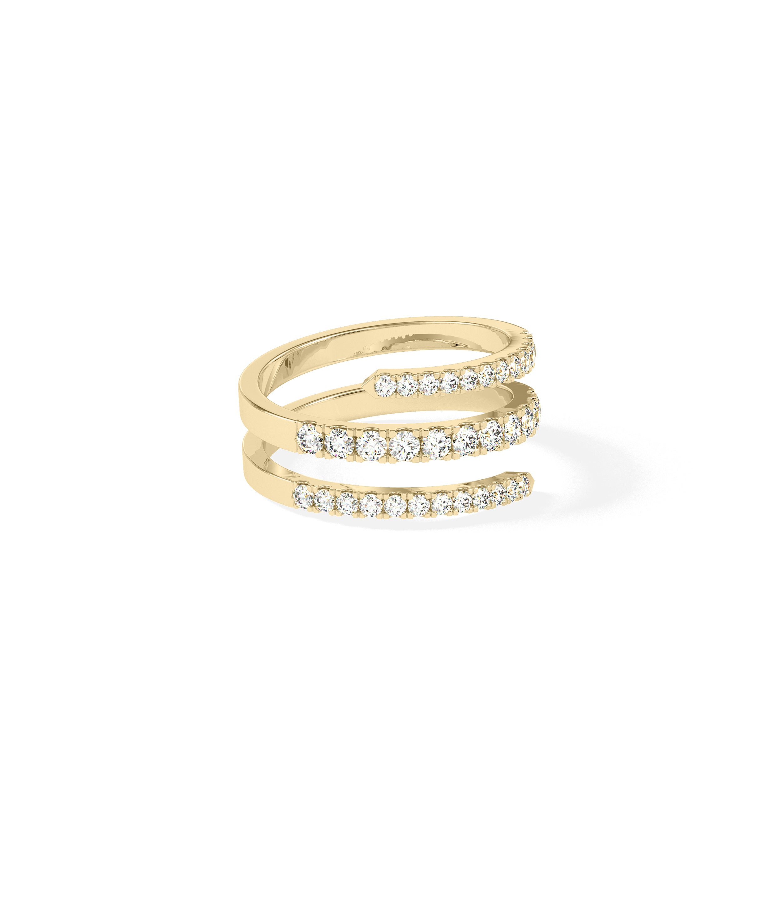 Diamond Swirl Ring | Elegant Diamond Band Ring