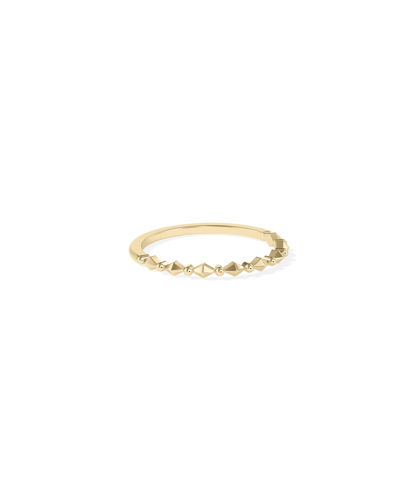 Gold Faceted Band Ring