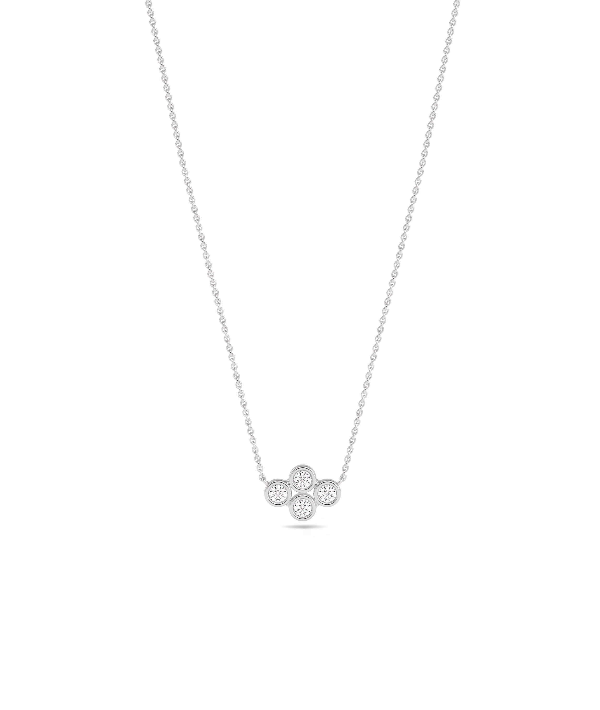 Diamond Clover Necklace | Diamond Necklace