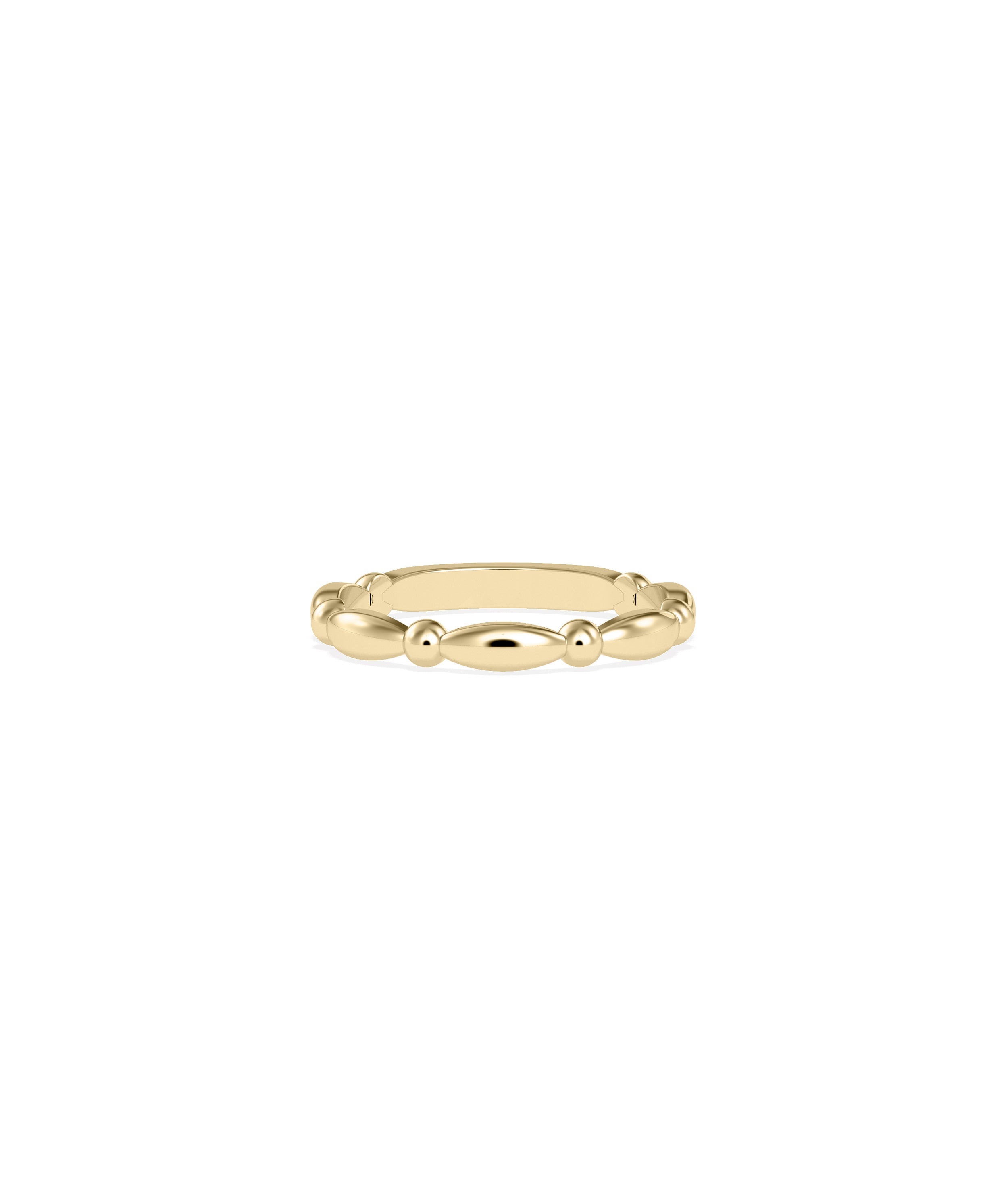 Gold Alternating Band Ring for Everyday Wear