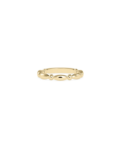 Gold Alternating Band Ring for Everyday Wear