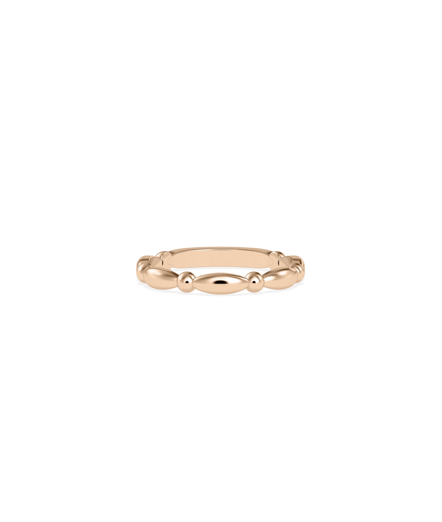 Gold Alternating Band Ring