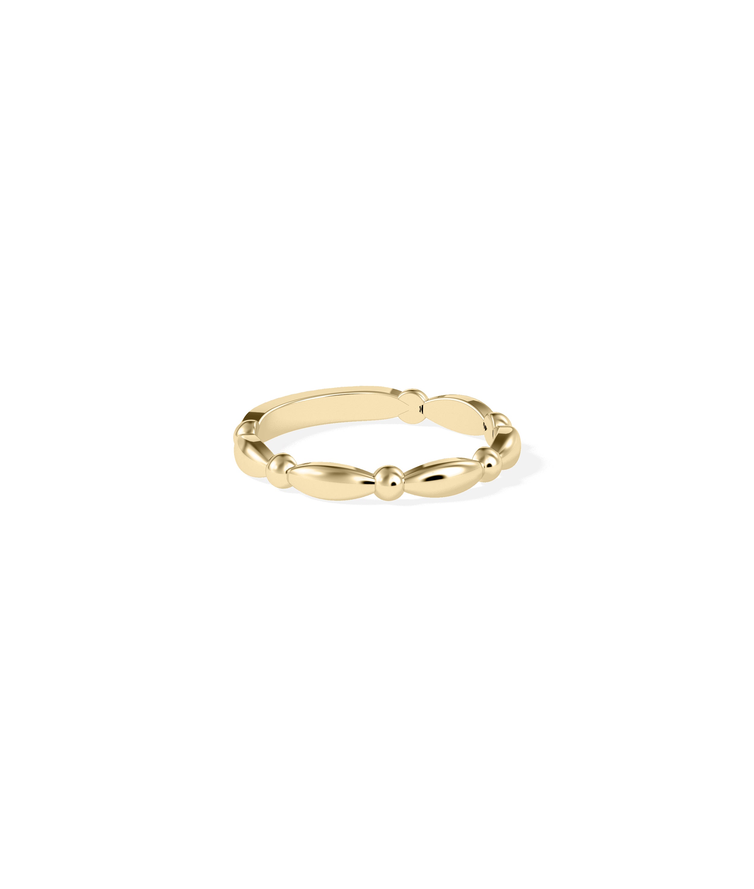 Gold Alternating Band Ring for Everyday Wear