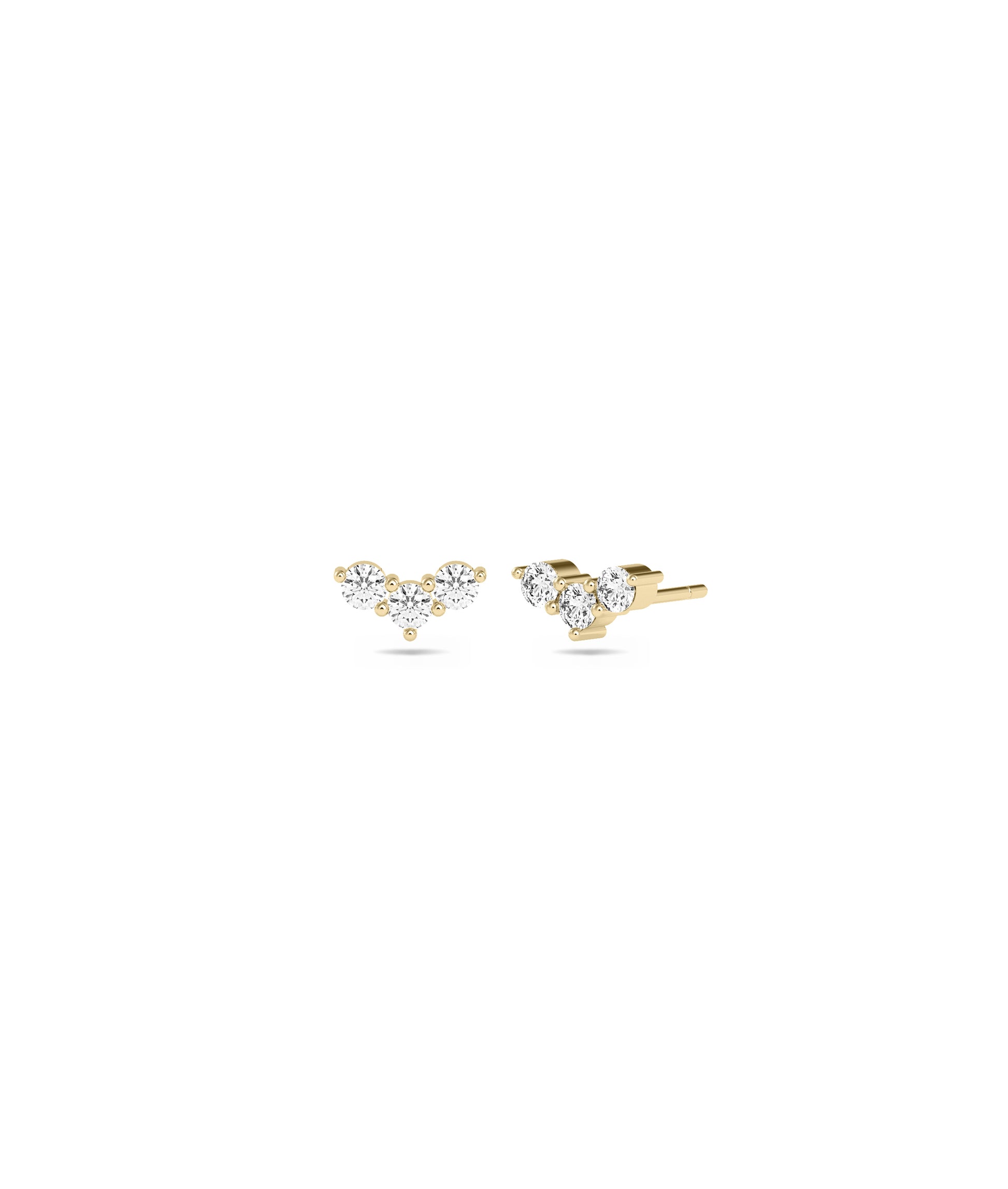 Diamond Chevron Stud Earrings - Elegant Everyday Jewelry