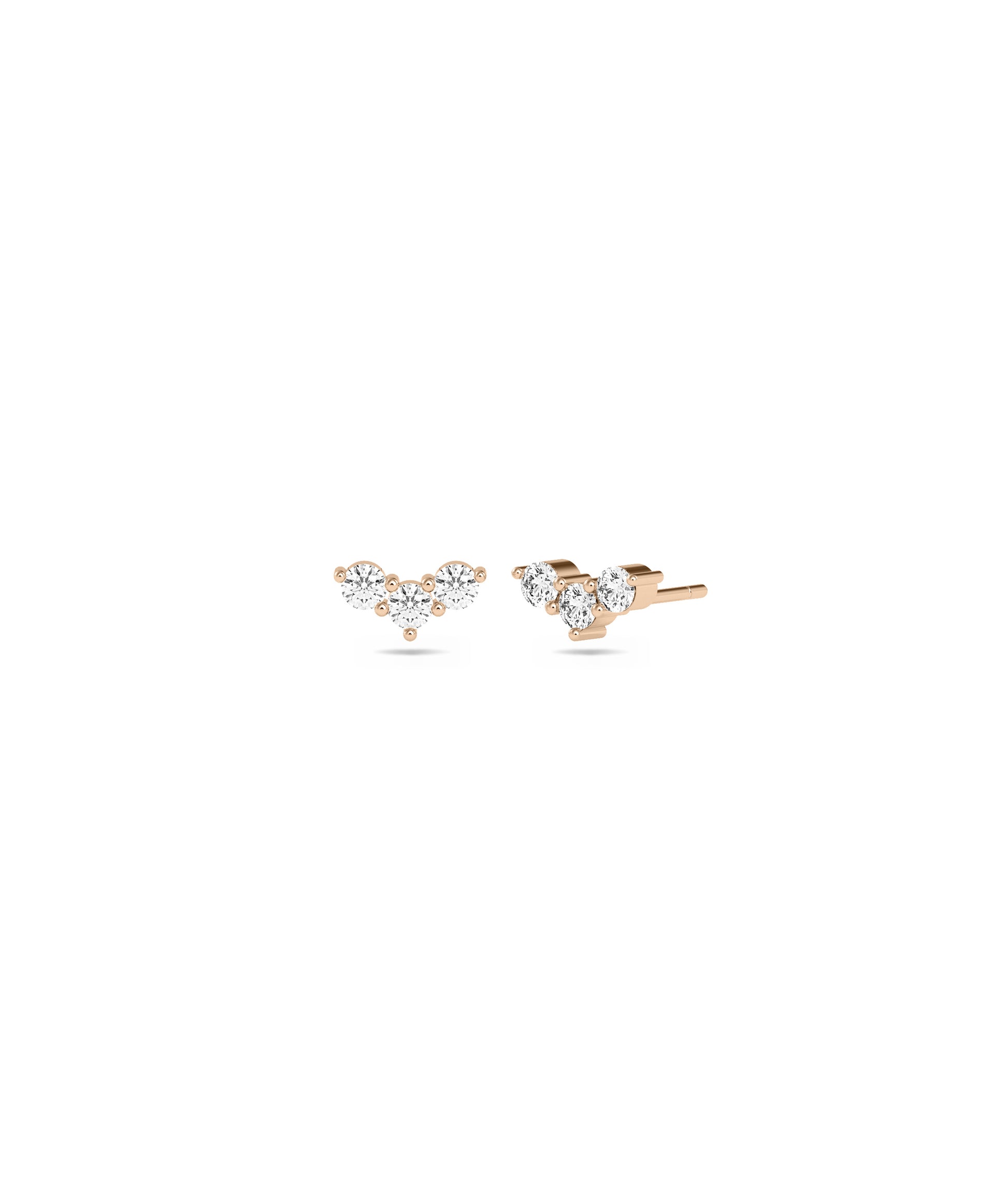 Diamond Chevron Stud Earrings - Elegant Everyday Jewelry