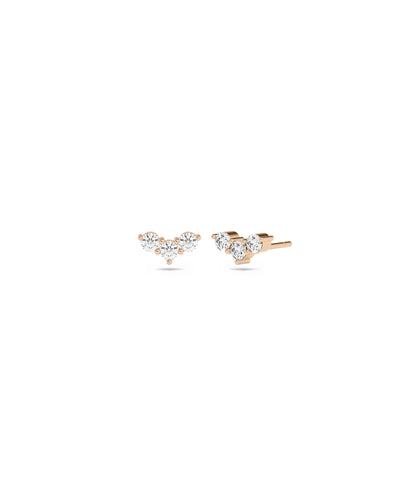 Diamond Chevron Stud Earrings - Elegant Everyday Jewelry