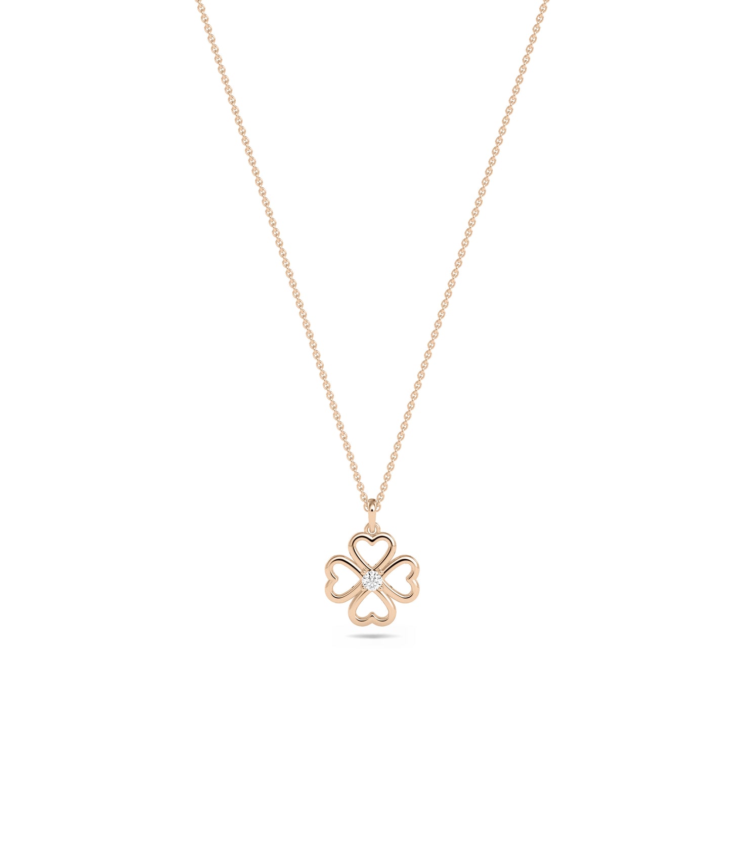 Gold Hearts with Diamond Solitaire - Everyday Jewelry