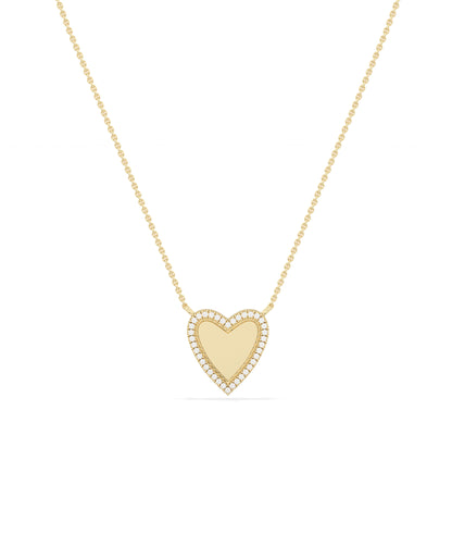 Diamond Halo Heart Necklace