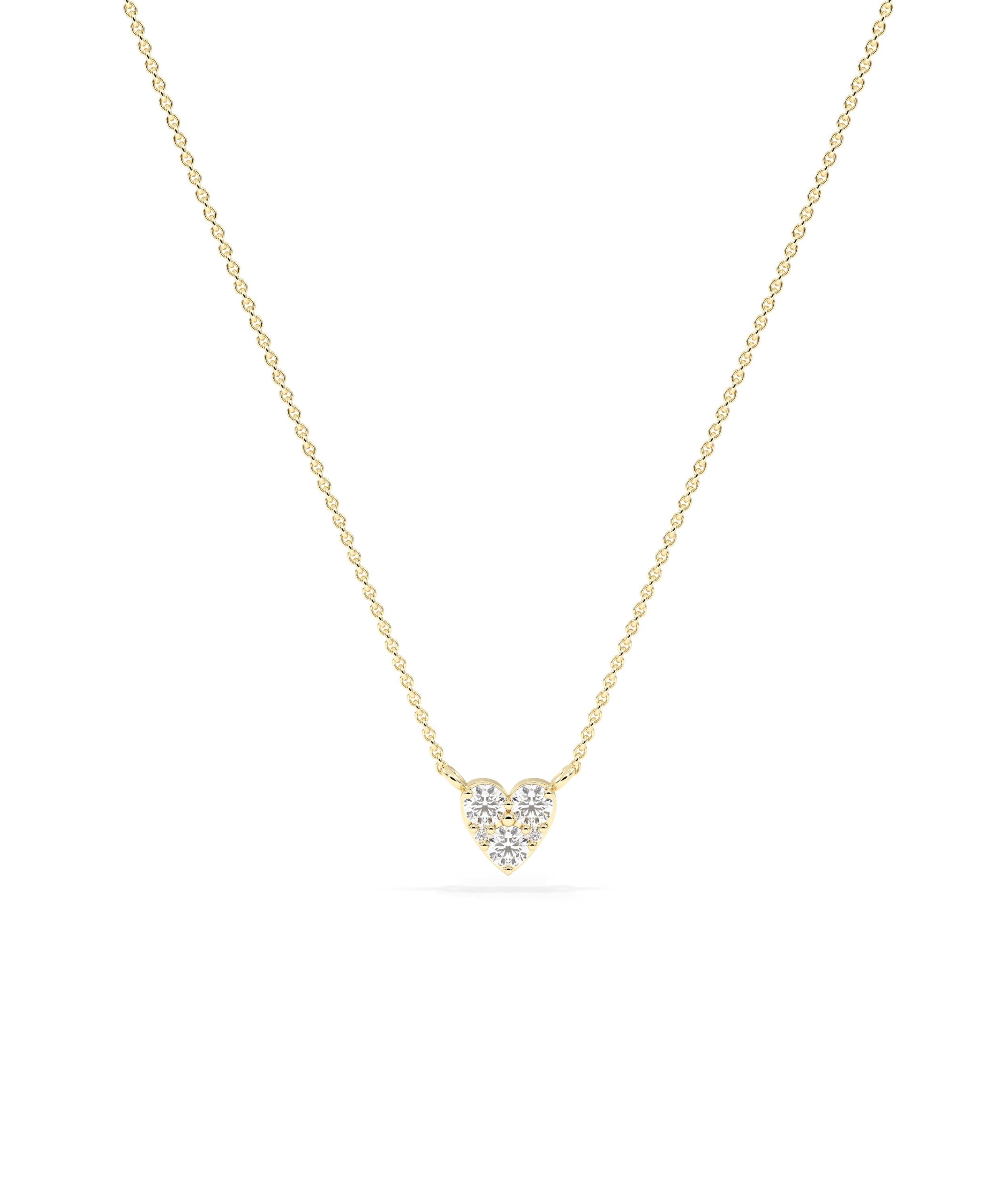 Diamond Pave Heart Necklace - Elegant Everyday Jewelry