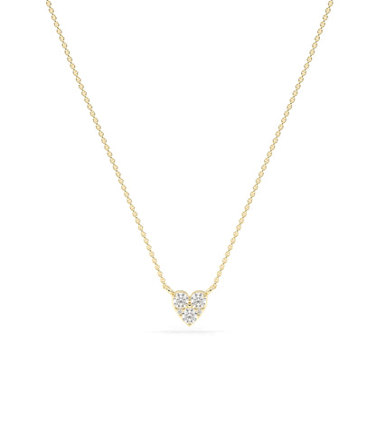 Diamond Pave Heart Necklace - Elegant Everyday Jewelry