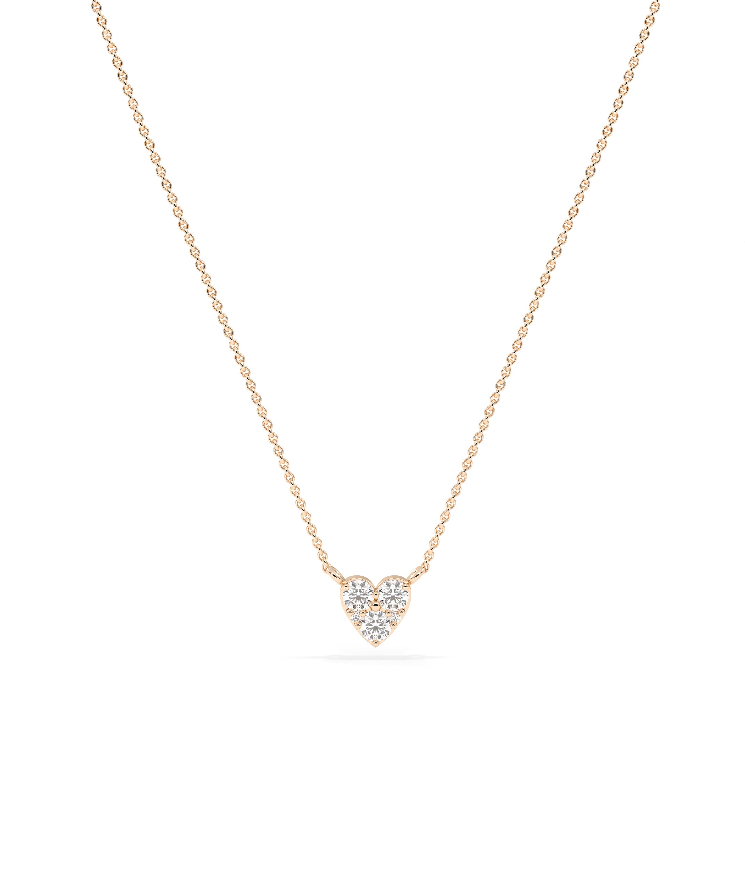 Diamond Pave Heart Necklace - Elegant Everyday Jewelry