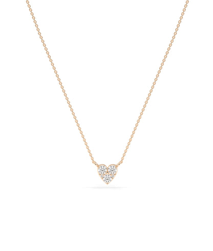 Diamond Pave Heart Necklace - Elegant Everyday Jewelry