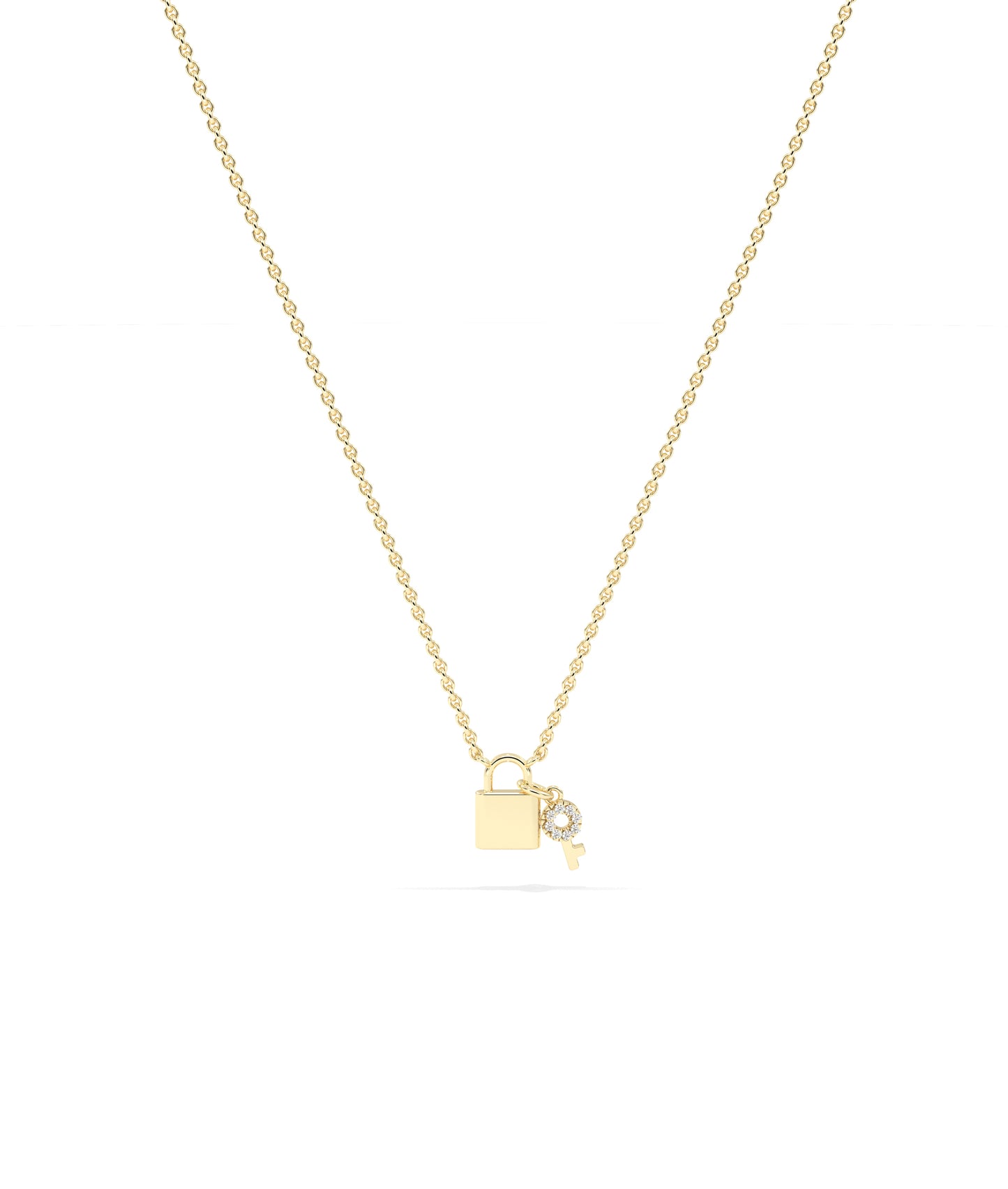 Lock and Key Diamond Necklace