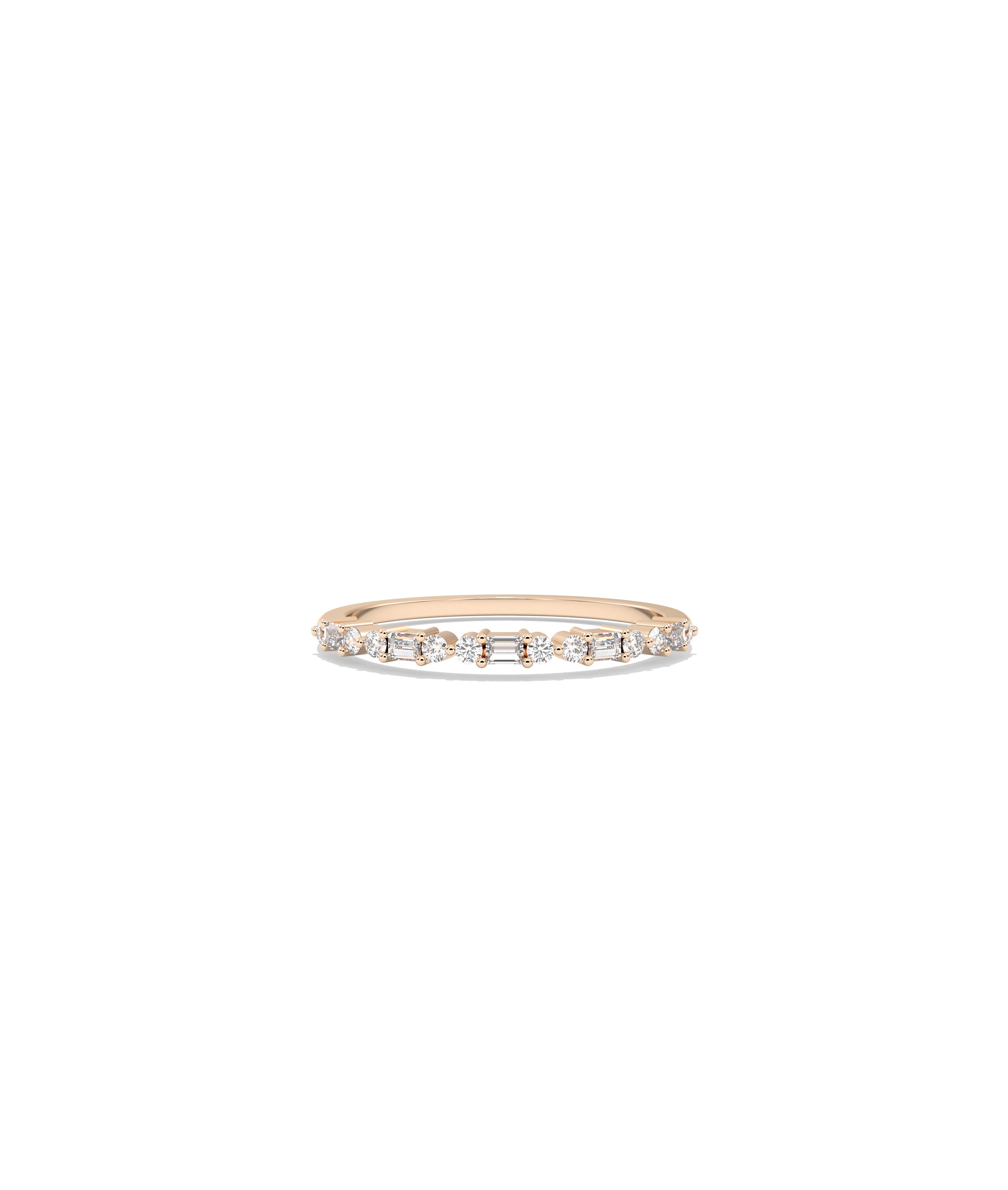 Diamond Baguette and Round Ring | Perfect Wedding Rings 