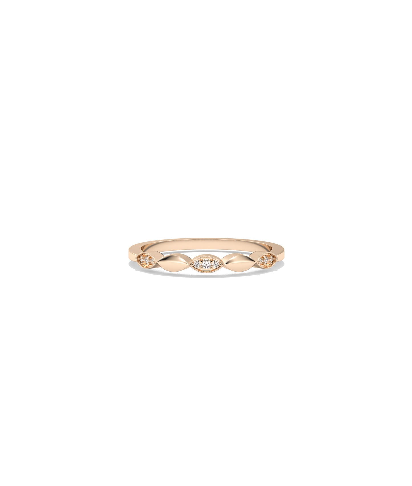 Diamond Alternating Band Ring - Stunning Diamond Band Ring for Elegant Style